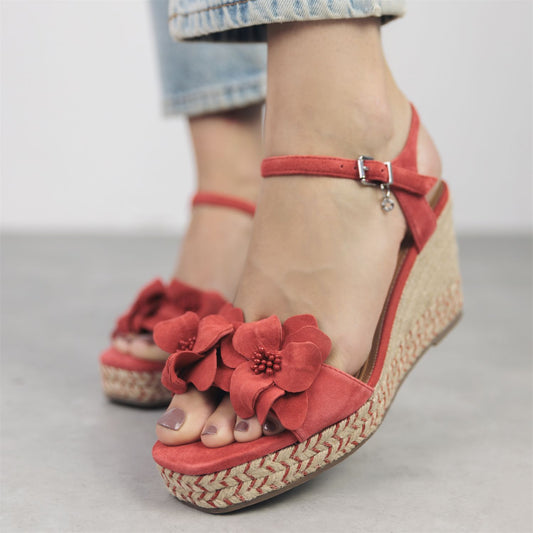 Mistee Red Suede Sandals
