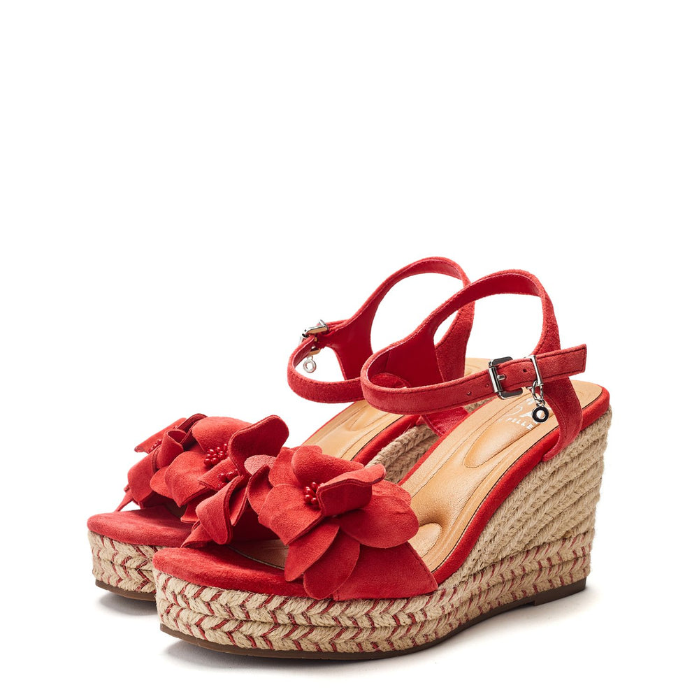 Mistee Red Suede Sandals