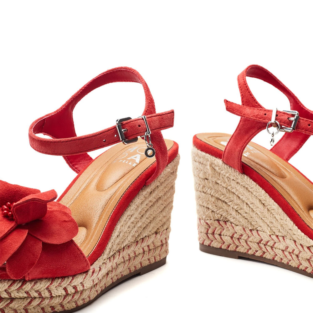 Mistee Red Suede Sandals