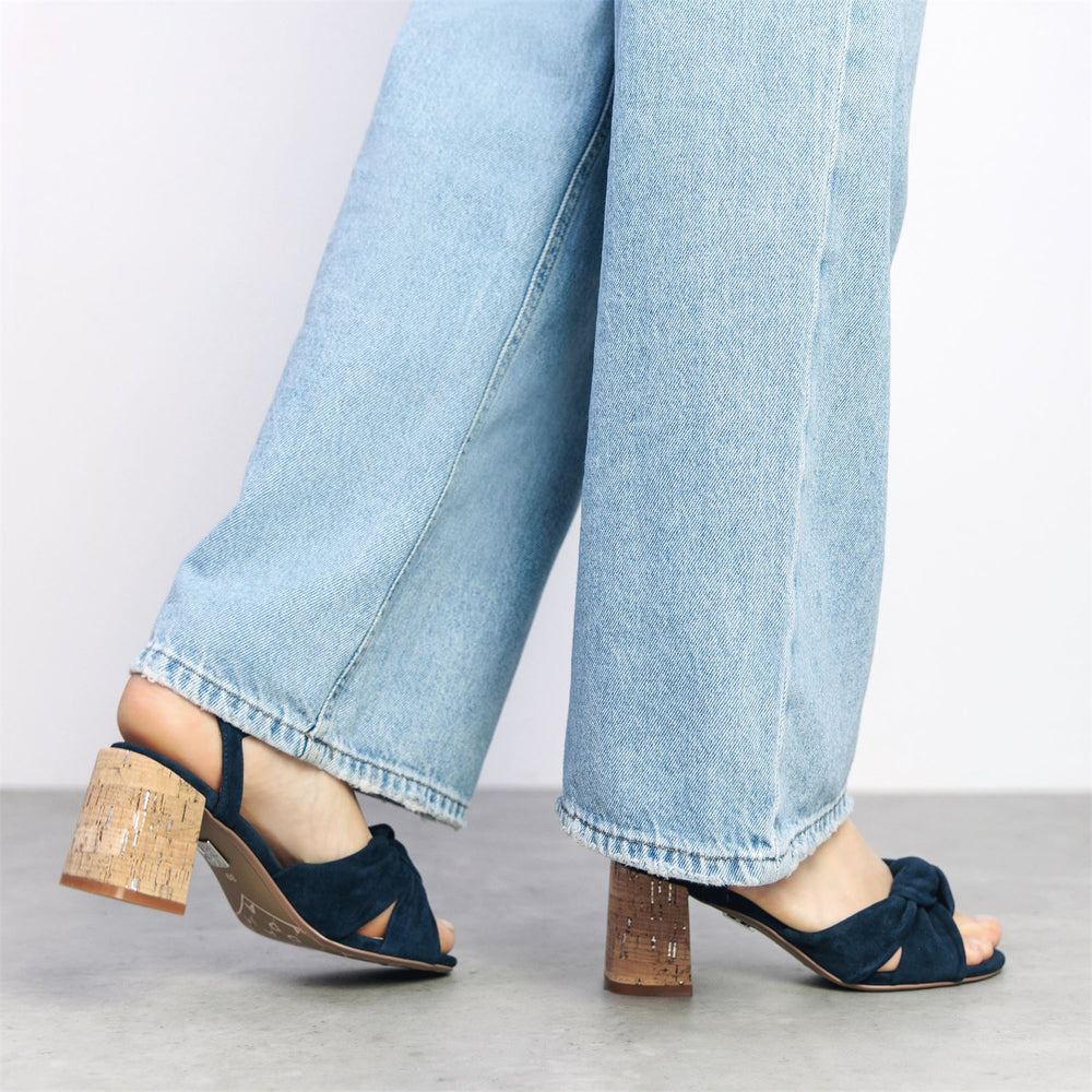 Mokara Navy Suede Sandals