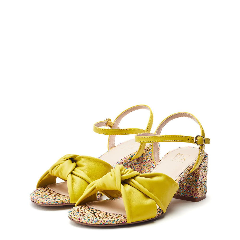 Mokara Yellow Leather Sandals