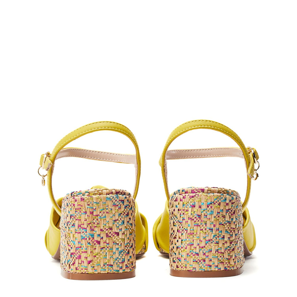 Mokara Yellow Leather Sandals