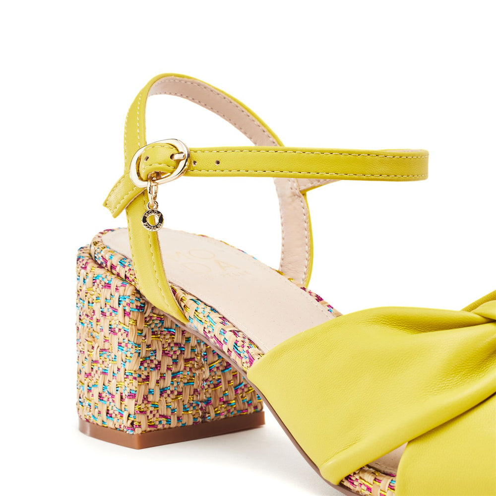 Mokara Yellow Leather Sandals