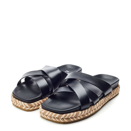 Morornie Black Porvair Sandals