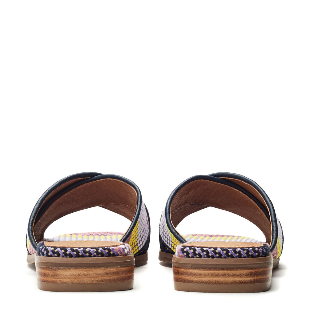 Naela Navy Textile Sandals