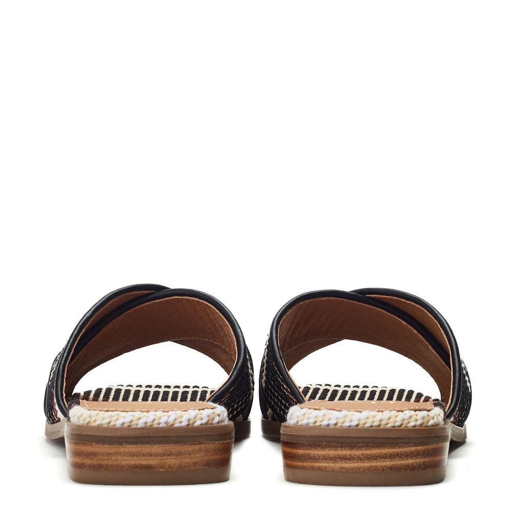 Naela Off White Textile Sandals