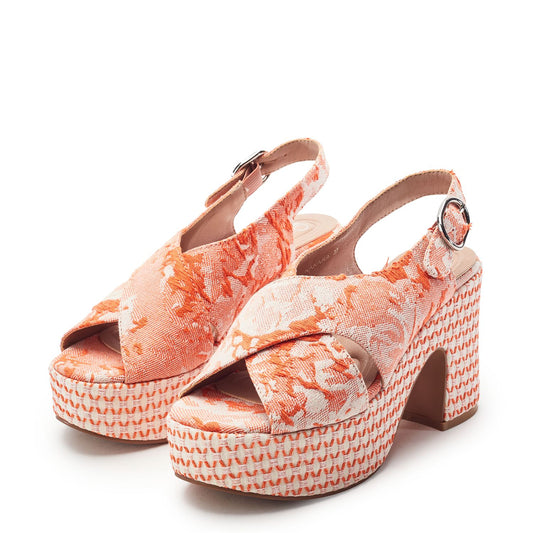 Nakara Orange Textile Sandals