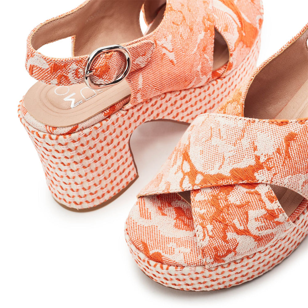 Nakara Orange Textile Sandals