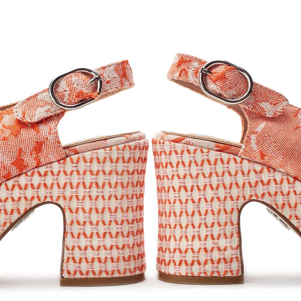 Nakara Orange Textile Sandals