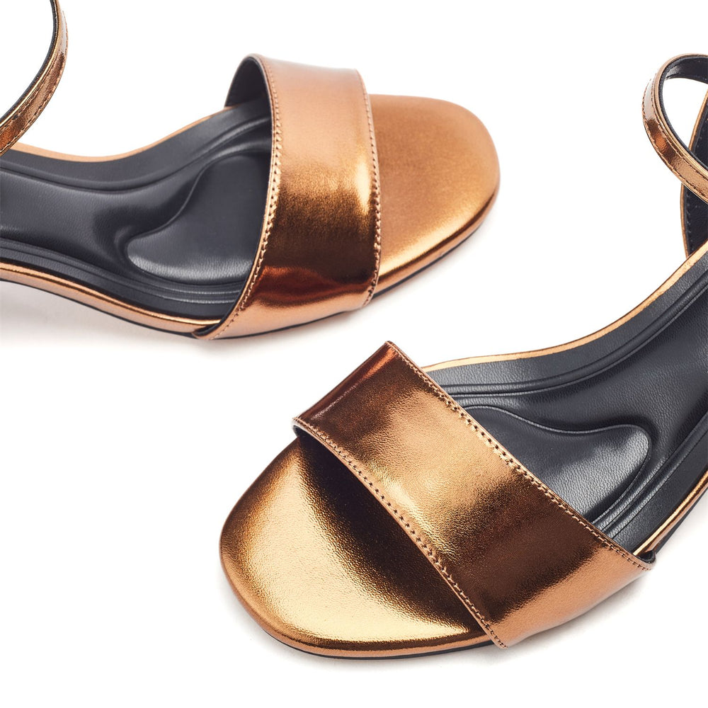 Nareena Gold Porvair Sandals