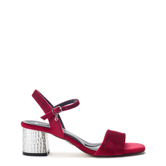 Nareena Red Velvet Sandals