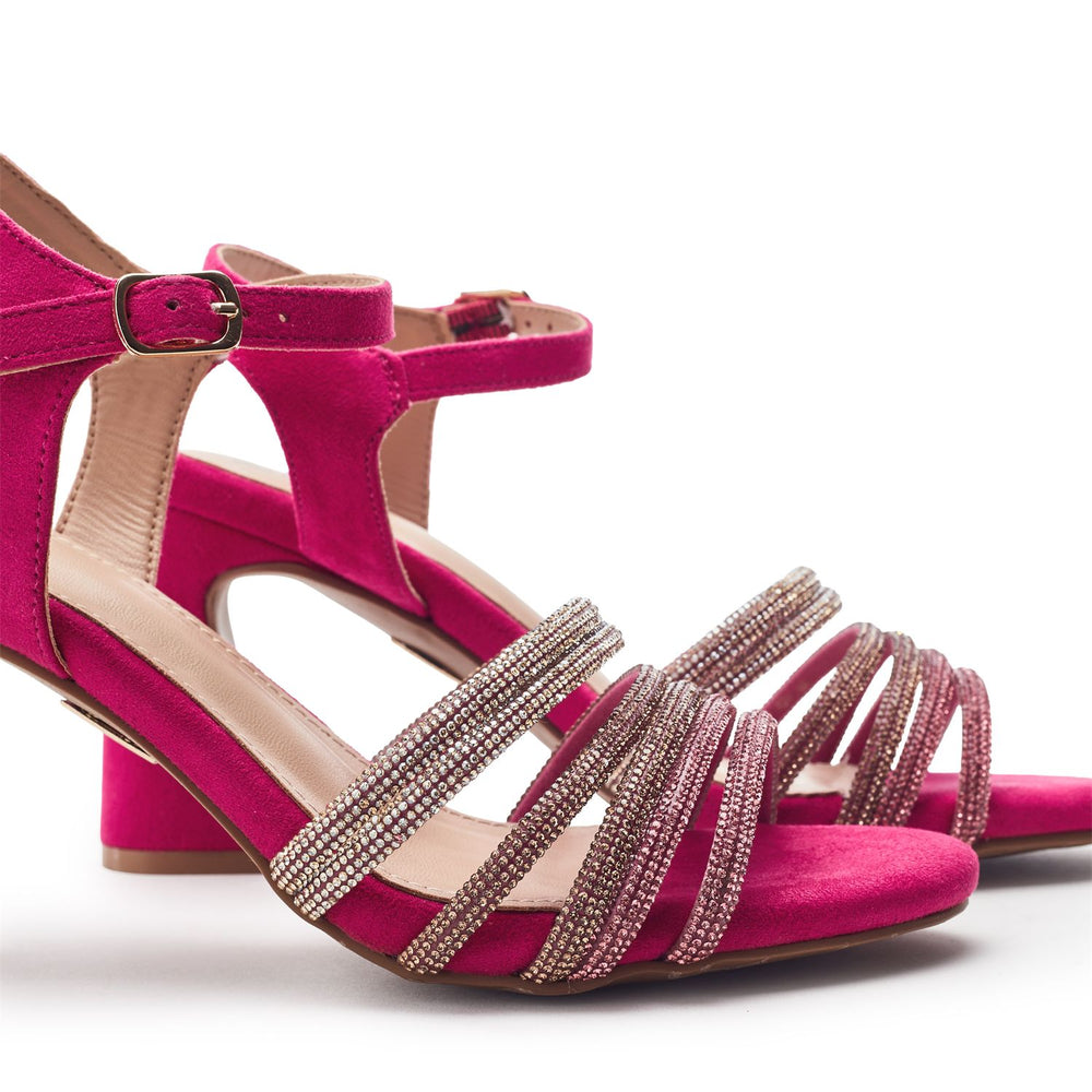 Narine Pink Alcantara Sandals