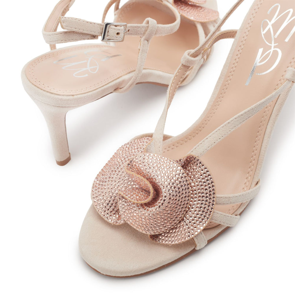 Narra Gold Alcantara Sandals