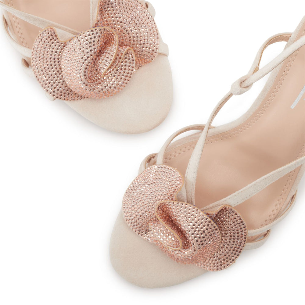 Narra Gold Alcantara Sandals