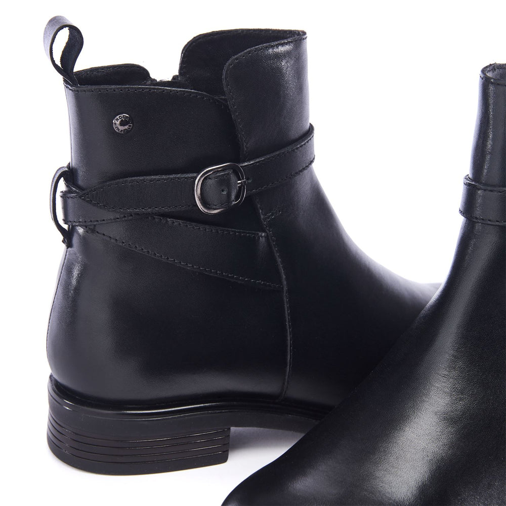 Navres Black Leather Boots