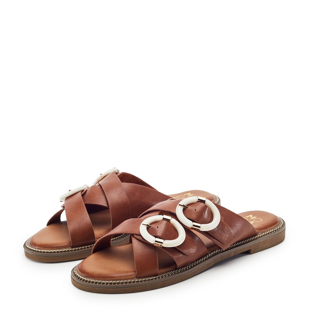 Navya Tan Porvair Sandals