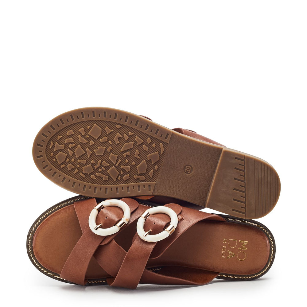 Navya Tan Porvair Sandals