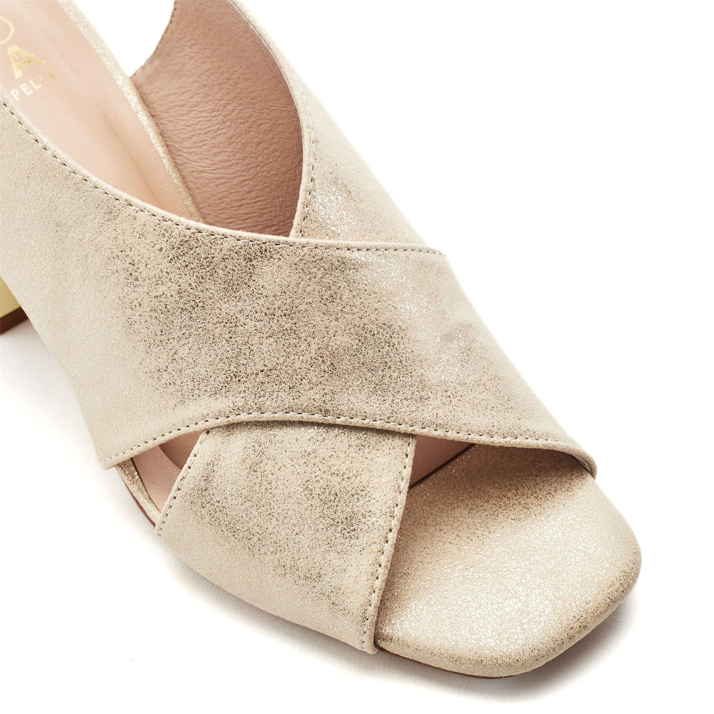 Naylani Gold Metallic Sandals