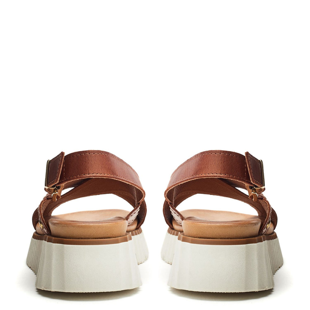 Nellin Tan Leather Sandals