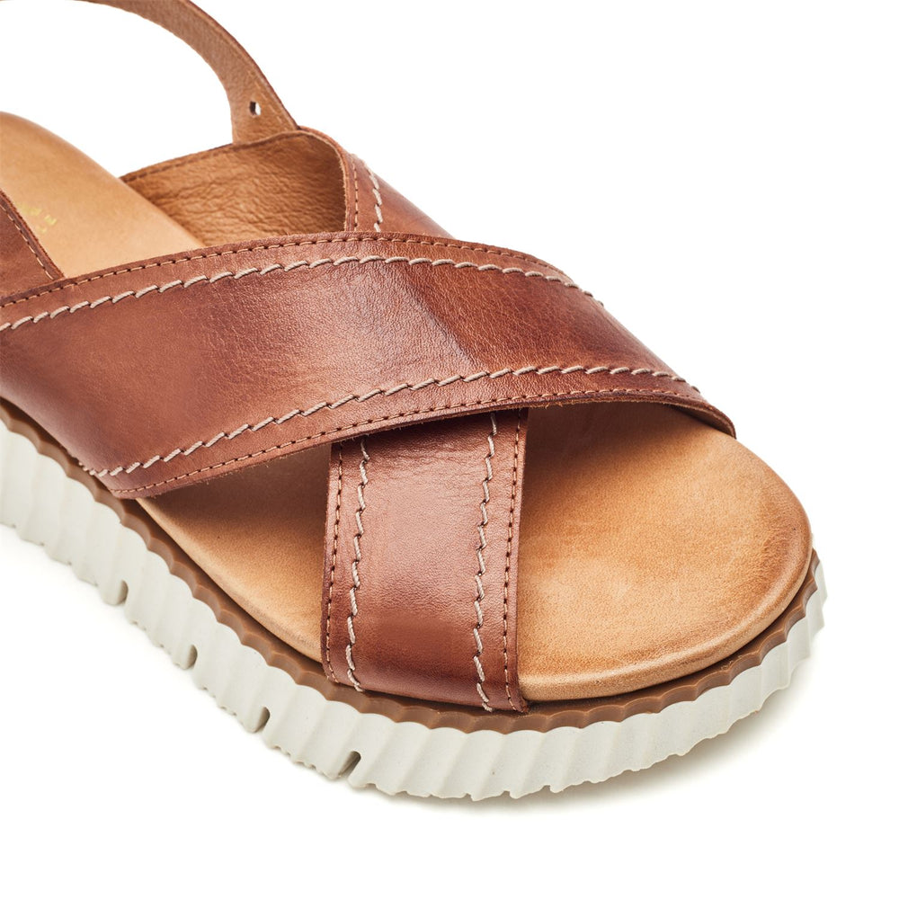 Nellin Tan Leather Sandals