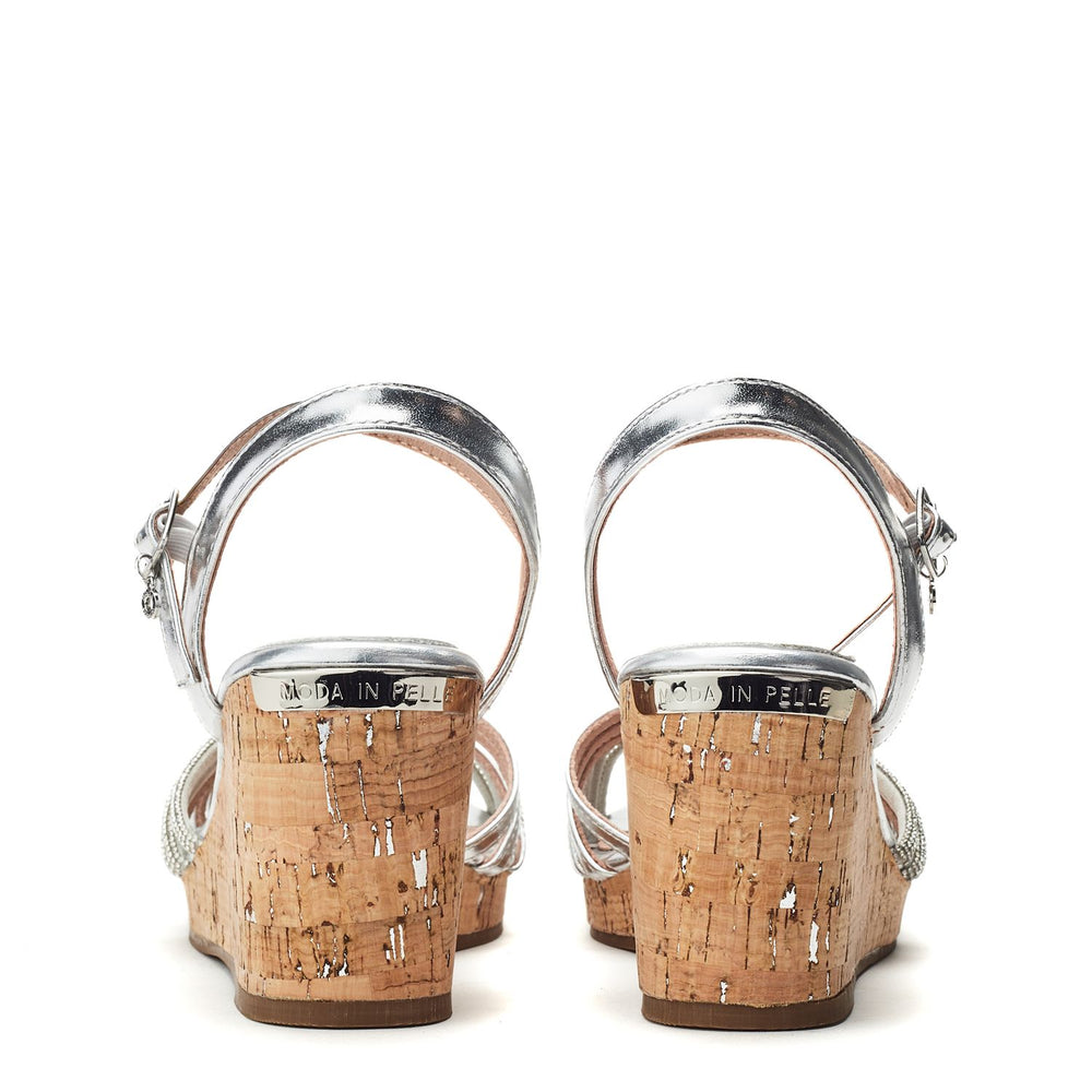 Nerine Silver Metallic Sandals