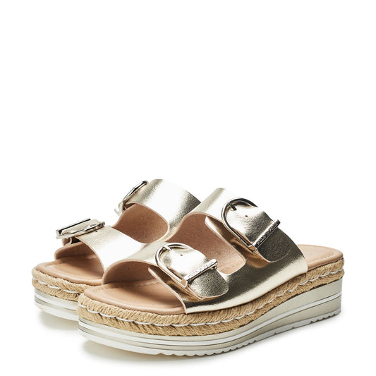 Nestta Gold Metallic Sandals