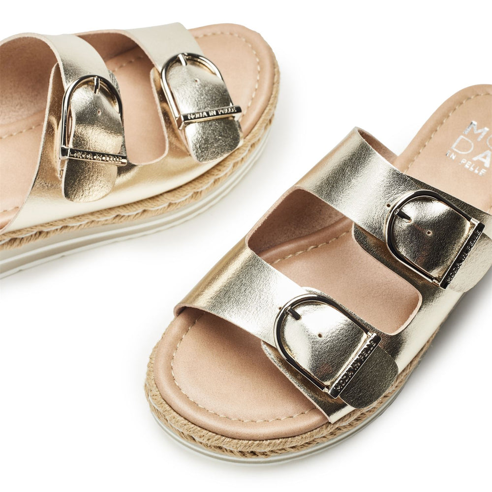 Nestta Gold Metallic Sandals