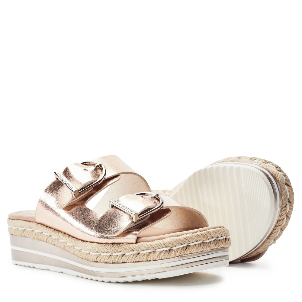 Nestta Rose Gold Metallic Sandals