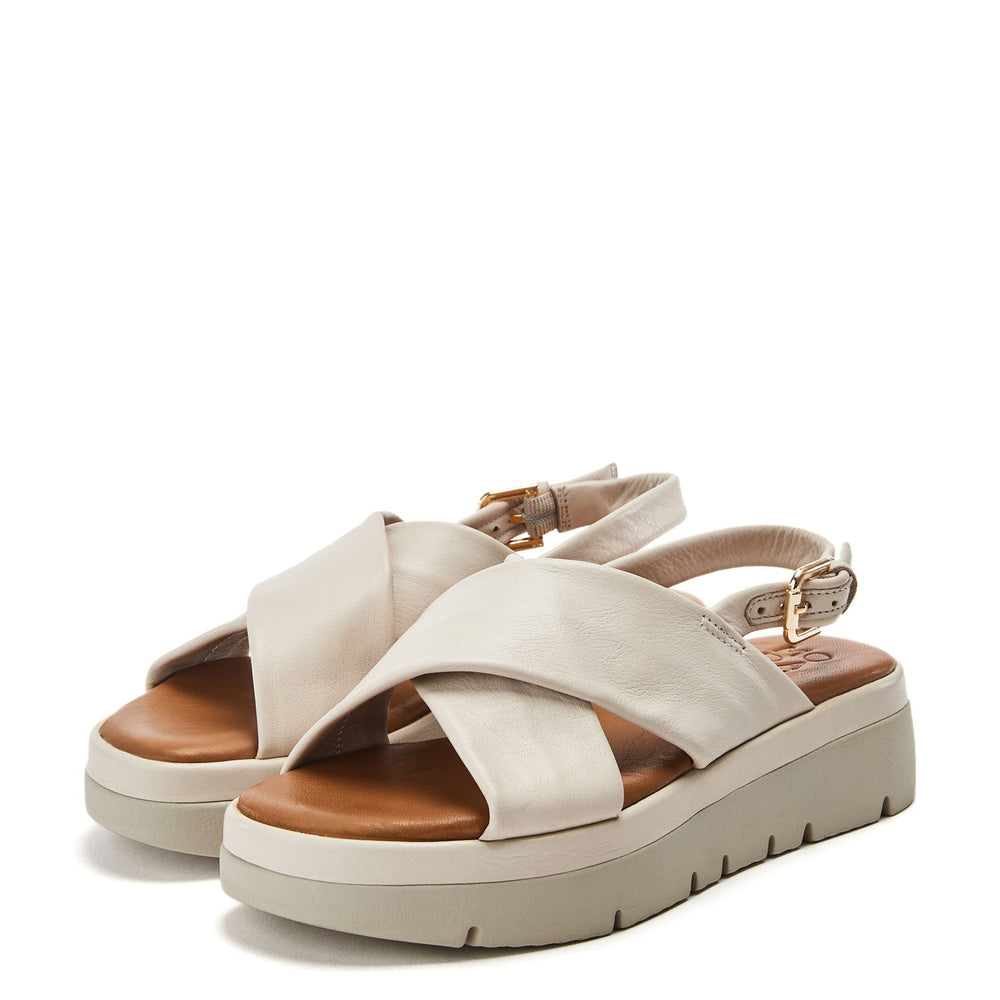 Nettina Off White Leather Sandals