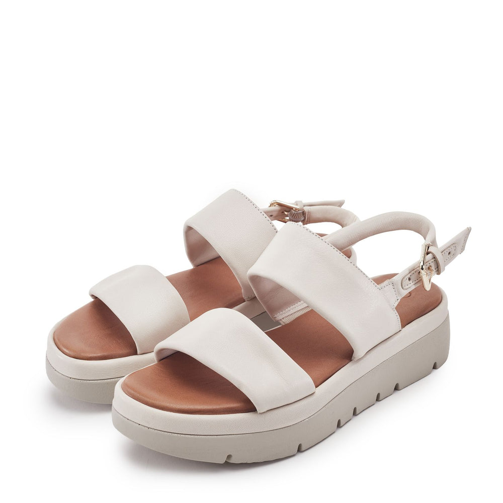 Netty Off White Leather Sandals