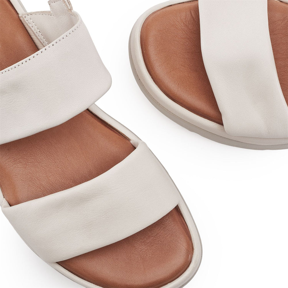 Netty Off White Leather Sandals
