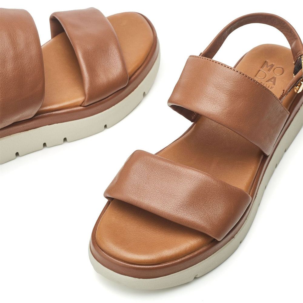 Netty Tan Leather Leather Sandals