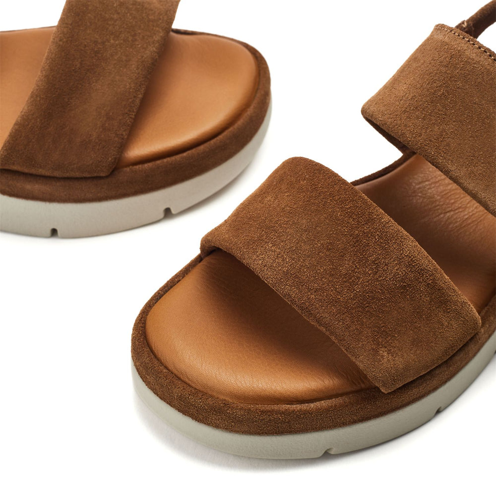 Netty Tan Suede Suede Sandals
