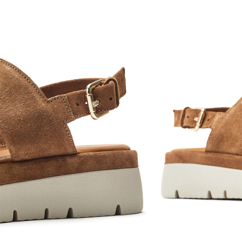 Netty Tan Suede Suede Sandals