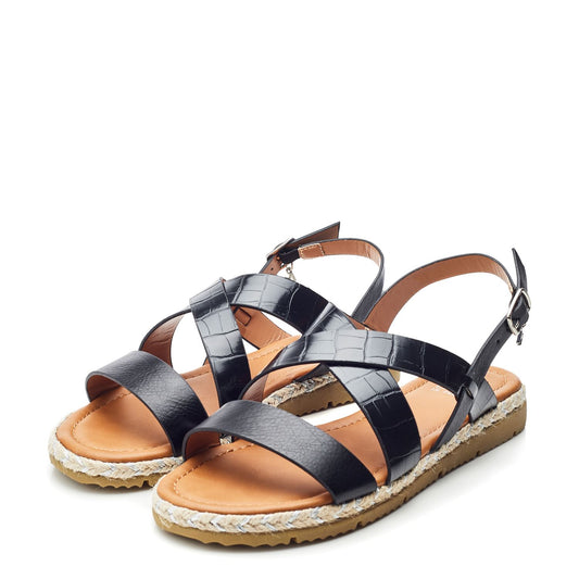 Neyma Black Porvair Sandals