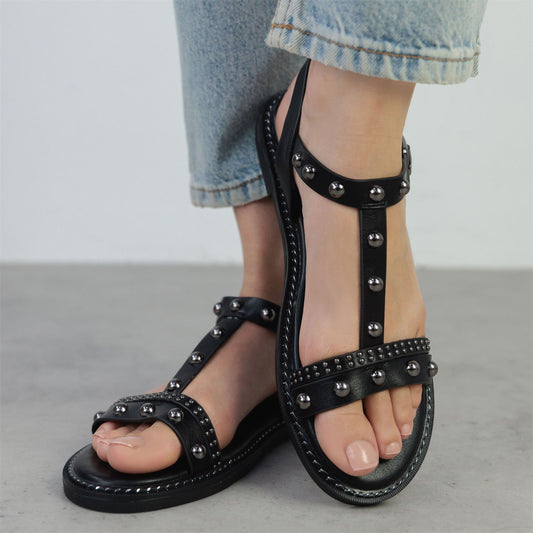 Noell Black Porvair Sandals