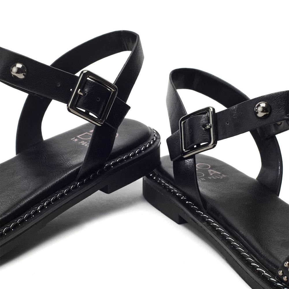 Noell Black Porvair Sandals