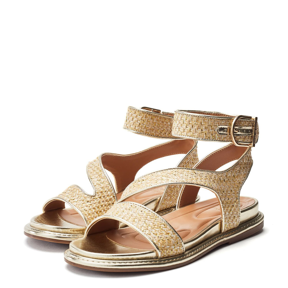 Nolanna Natural - Gold Metallic Sandals