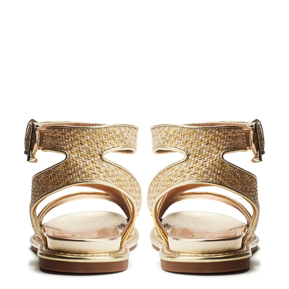 Nolanna Natural - Gold Metallic Sandals