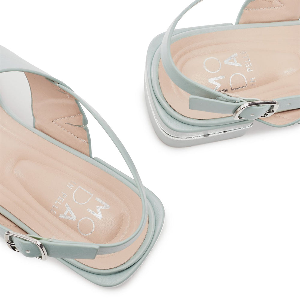 Noni Mint Patent Sandals
