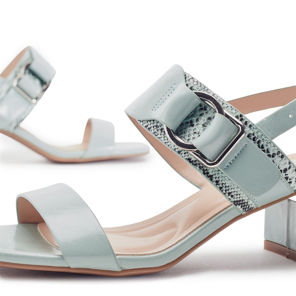Noni Mint Patent Sandals