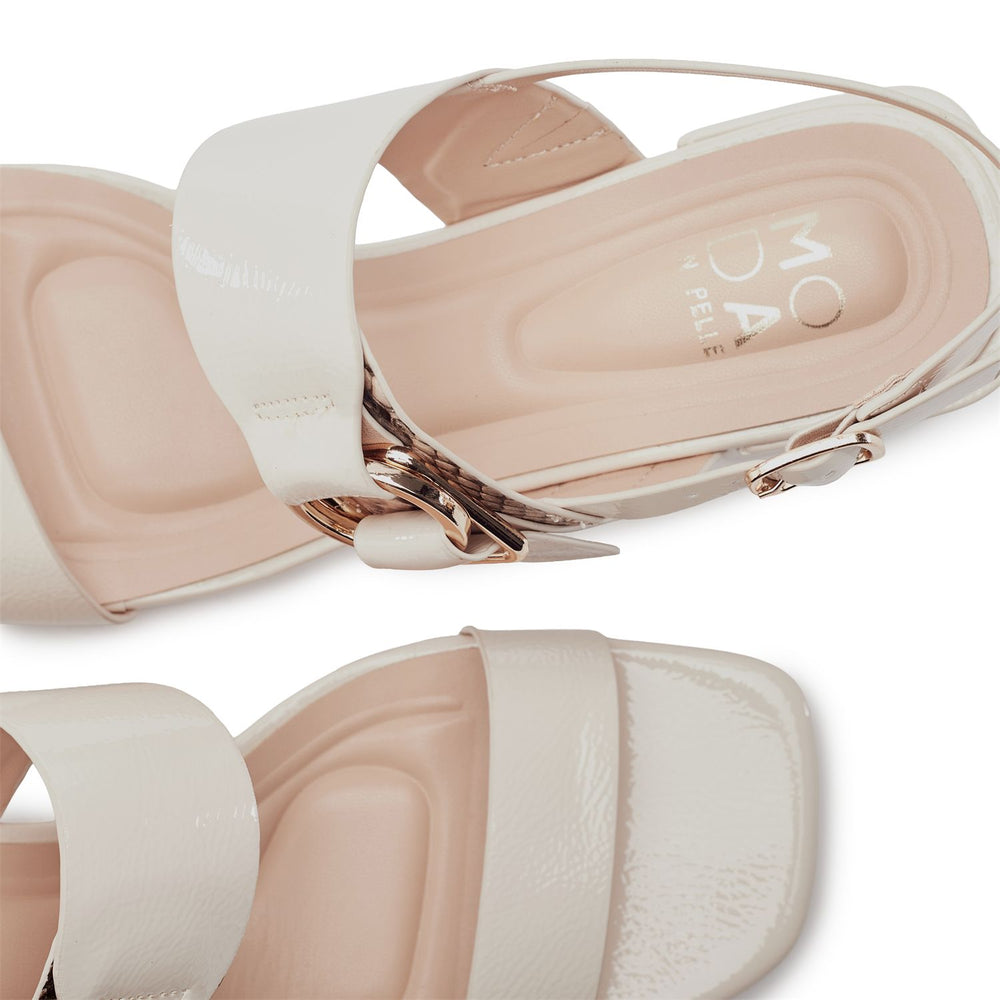 Noni Off White Patent Sandals