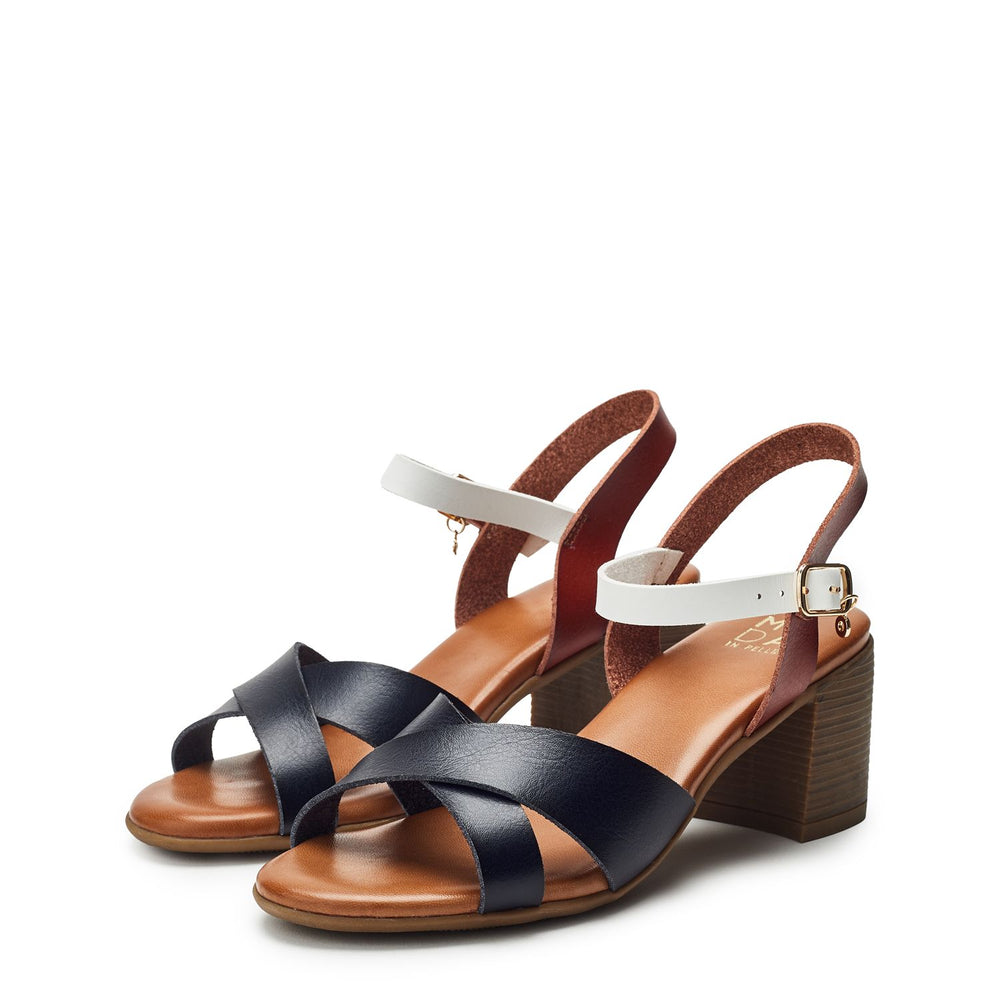 Novie Navy-Tan Porvair Sandals