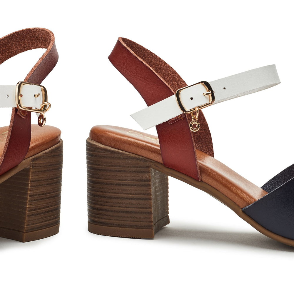 Novie Navy-Tan Porvair Sandals