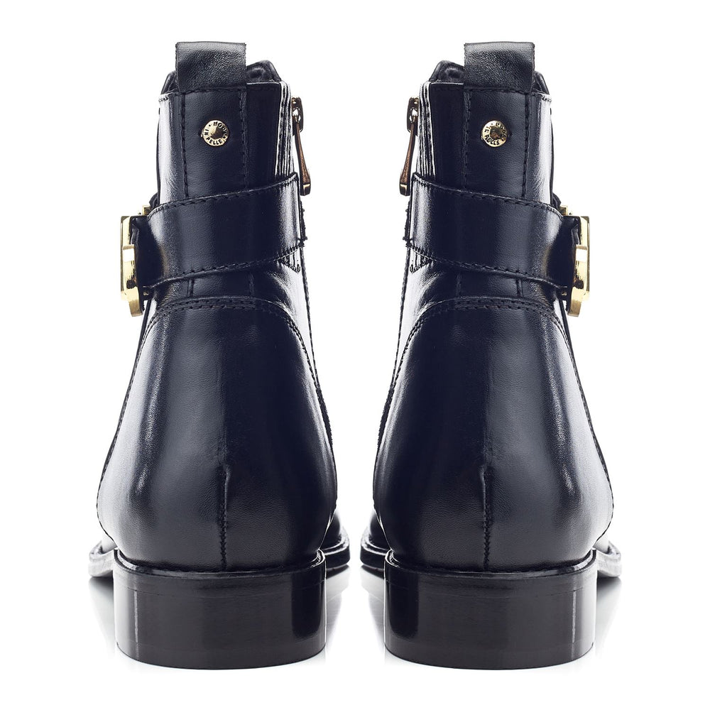 Obernai Black Leather Boots