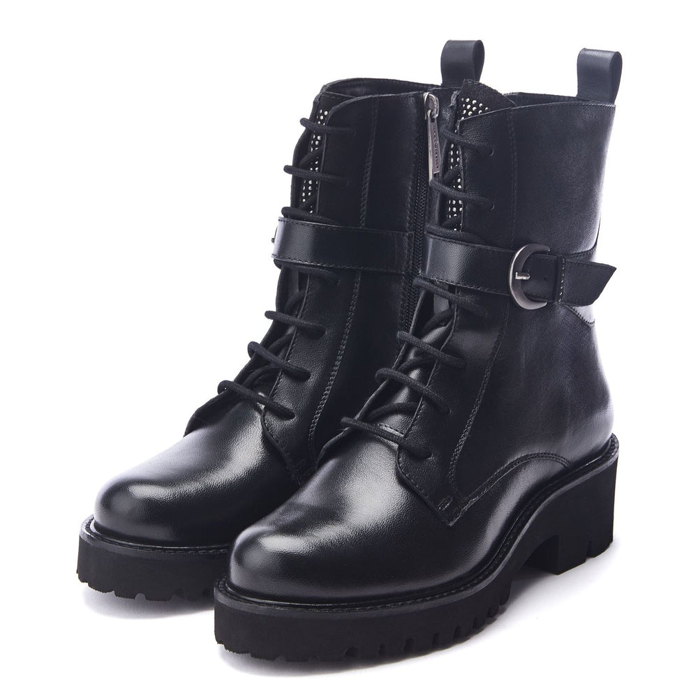 Oberon Black Leather Boots