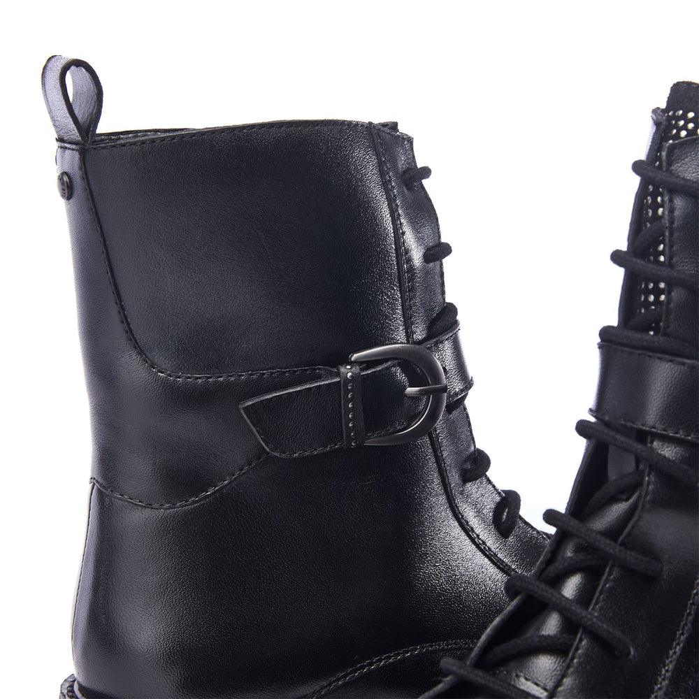 Oberon Black Leather Boots