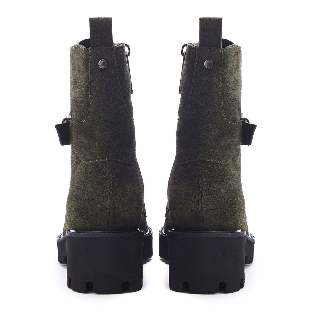 Oberon Green Suede Boots