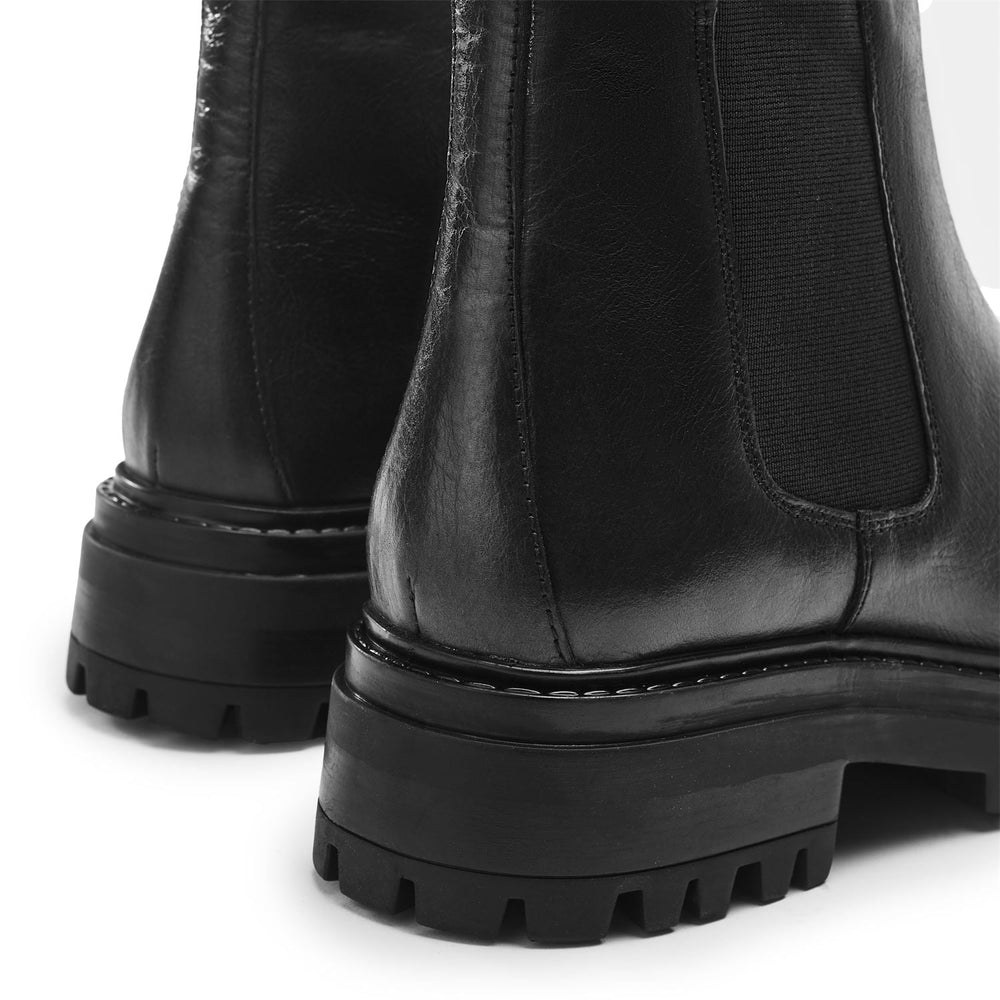 Odasia Black Leather Boots