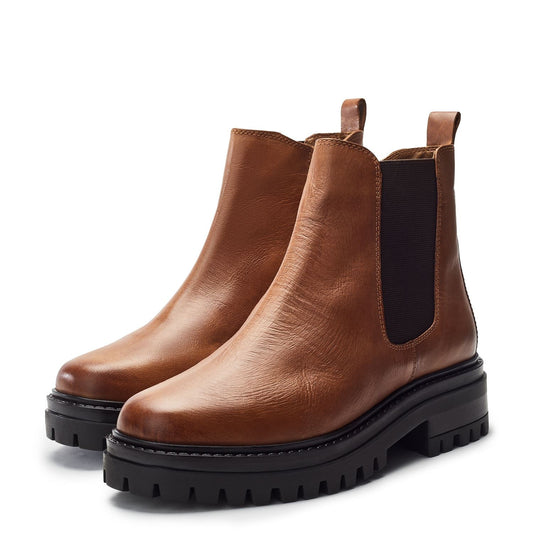 Odasia Tan Leather Boots